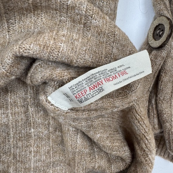 FREE PEOPLE Pullover Sweater Women's Size Medium Oversized Beige Loungewear Cozy - Picture 6 of 11